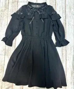 ROJITA 黒 フリル レース ドレス