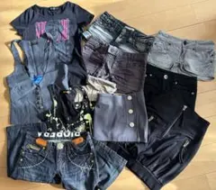 ショートパンツ　ミニスカート　ギャル　Tシャツ　ベスト　タンクトップ