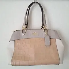 mh/5.17/10=COACH クロコダイル型押し ハンドバッグ - メルカリ