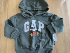 新品　GAP ミッキーマウスのパーカー カーキ色　100センチ　3歳用
