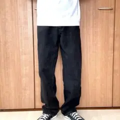 No.569/Lee/W40L30/ブラックデニム/ワイド/古着