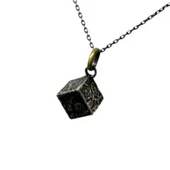 925チェーン付 アクアシルバー ペンス キューブ ペンダントのサムネイル