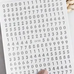 【残り1点】ネイルシール　ネイルアート　数字　アルファベット　シルバー