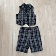 コムサイズム 100cm フォーマル セットアップ ベスト ハーフパンツ