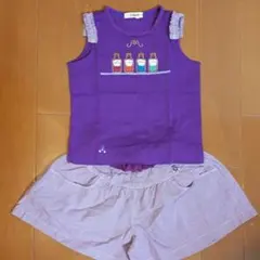 104☆ファミリアfdash　タンクトップ　キュロット　110cm