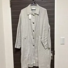 【クリーニング済】2/28削除 ista-ire コート 麻 裏地付き