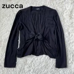 zucca ズッカ　カーディガン　ブラック　リボン