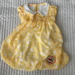 アンパンマン　イエロー　ハート柄ワンピース サイズ80