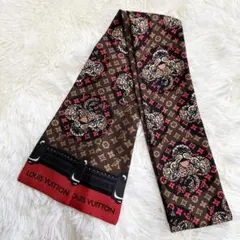 ルイヴィトン バンドー モノグラム レオパード 虎 アニマル シルクスカーフ