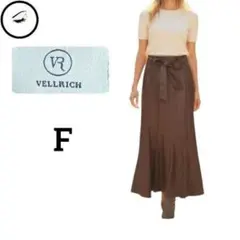 美品　ヴェルリッチ　マーメイドレザーロングスカートF　ブラウン　大きいサイズ　冬