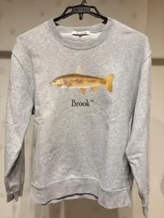 Brook 魚プリント グレー スウェット M