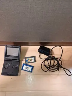 ジャンク品ゲームボーイアドバンスSP 本体 ブラック 2本付き