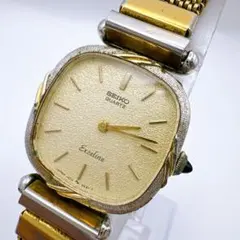 稼働 新品電池 傷少 SEIKO エクセリーヌ シルバーブレスウォッチ