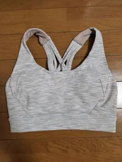 Lululemon ヨガブラ グレー ストライプ