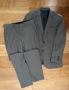 GU セットアップ スーツ ブラウン ジャケットM・パンツS ★上下サイズ違い★