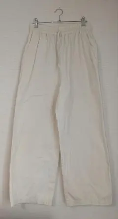 ストレートパンツ 　白　オフホワイト chocol raffine robe