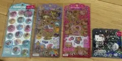 サンリオ　カプセルシール　日焼けキティ　ドロップジェリー　おはじきシール　ギャル