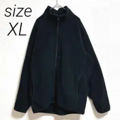 ユニクロ フリースジャケット ブラック XLサイズ メンズ フルジップ