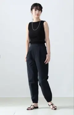 美品　Mサイズ　デミルクスビームス　AK+1 ソフトグログラン パンツ　紺