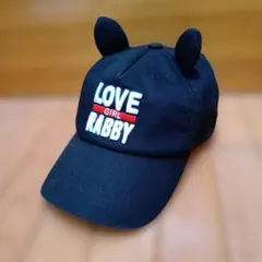 LOVE GIRL RABBY キャップ ブラック