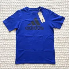 新品 アディダス adidas Tシャツ 150cm ビッグロゴ ブルー 青色
