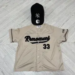 Rrmoment ベージュ ベースボールシャ110size