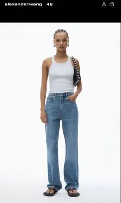 alexanderwang デニム フライ ハイライズ スタックジーンズのサムネイル