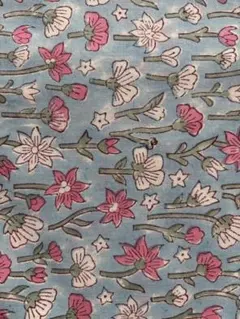 インド綿.ブロックプリント50×110cm(HB3132)