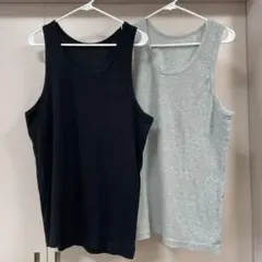 ユニクロUNIQLO メンズ ドライカラーリブタンクトップ XXL 2枚組