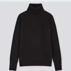 UNIQLO ユニクロ　エクストラファインメリノタートルネックセーター S 黒