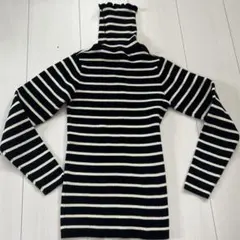 ストライプ タートルネック 140 女の子