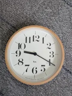 Riki/渡辺力/壁掛け時計/円形/アナログ/スチール/ホワイト/クロック/良品 Riki/渡辺力/壁掛け時計/円形/アナログ/スチール/ホワイト/クロック