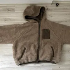 フリースジャケット フード付き ベージュ