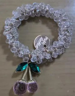 さくらんぼ ヘアゴム キラキラのサムネイル