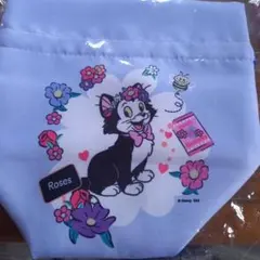 ディズニー Roses猫キャラクター 収納巾着ポーチ