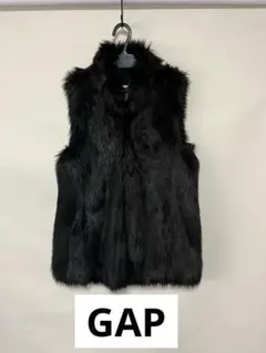 値下げ中✨美品♡GAPブラック ファーコート　ベスト