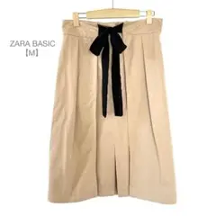 ZARA BASIC/ラップスカート/きれいめ/上品/高見え/春/M/ベージュ