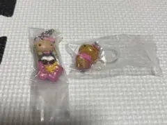 ガチャ　サンリオ　キティ　日焼け　平成ギャル　めじるし　2点セット