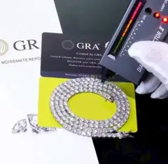 【人気急上昇】12.5ct モアサナイト×S925 テニスチェーンネックレス