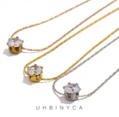 【人気間違いなし】❣️ジルコニアダイヤモンド✨サージカルステンレスネックレスのサムネイル