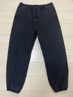 GU ウォームデニムストレッチワイドパンツ+E Lサイズ