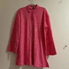 H&M D.IVIDED ピンク スパンコール付き Mサイズ トレンチコートのサムネイル