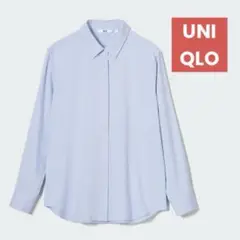 UNIQLO レーヨンブラウス ブルー