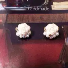 ハンドメイドRoseイヤリング♡no.4