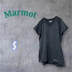Marmot マーモット ダークグレー Vネック レディース　半袖Tシャツ　Sのサムネイル