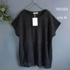 【新品未使用】TRUDEA 黒レースカットソーのサムネイル