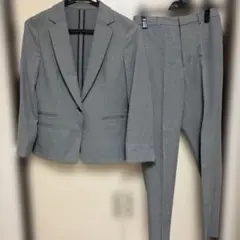 AOKI LES MUSE　グレーテーラードジャケット＆クロップドパンツ7号