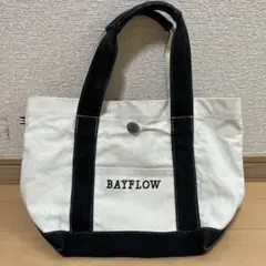 BAYFLOW トートバッグ ホワイト/ブラック