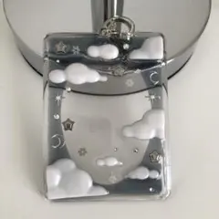 【N2】トレカキーホルダー トレカケース レジンデコ ラメ y2k 雪 雲 星