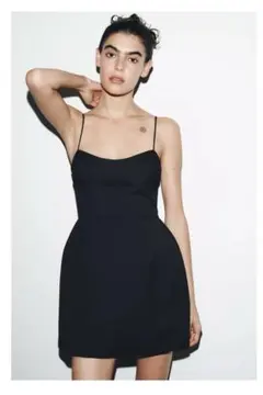 ZARA ショート丈ストラップワンピース　M 新品未使用